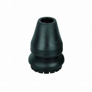 Puntale per Stampella Nero (16 mm.) (2pz.)